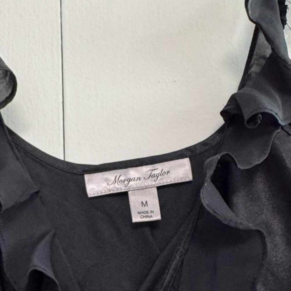 Morgan Taylor Black Ruffle Dress - Picture 3 of 6